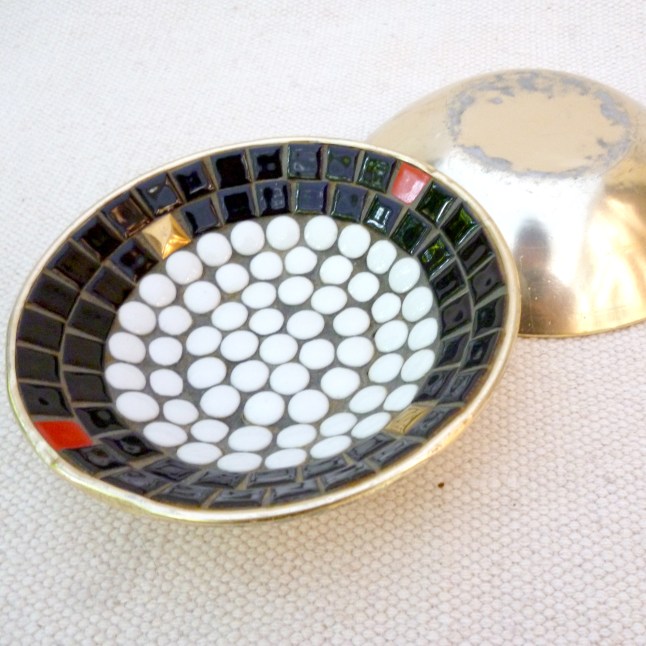 Mosaic tile shallow bowls or coasters.